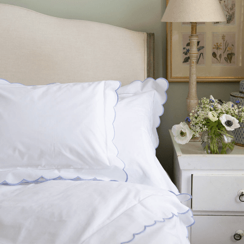 Image showing the Scallop King Size Duvet Cover, Blue product.