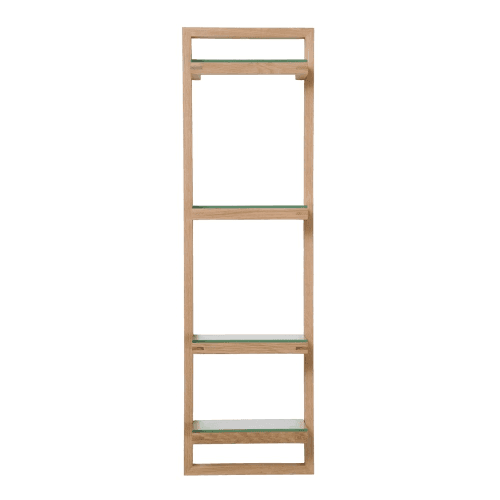 Image showing the Zone Wall shelf, H80 x W24 x D12cm, Natural product.