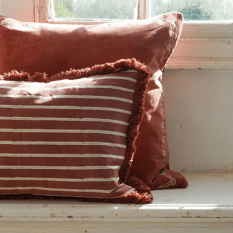 Edo Cushion, 60 x 40cm, Red