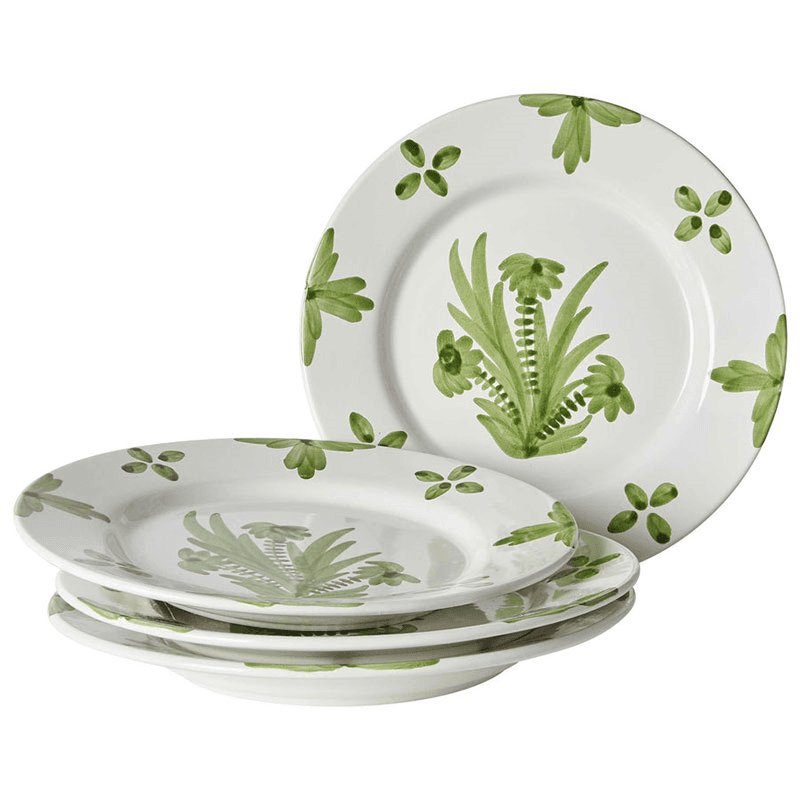 Summer Flower Large Plate, Green