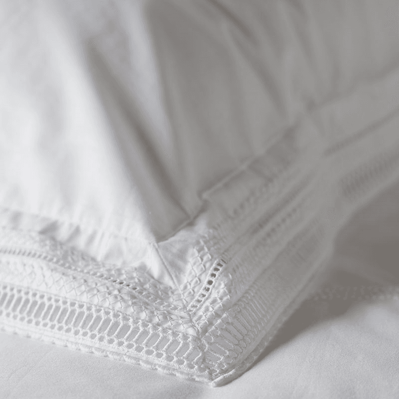 Freya Pillowcase, Standard, White