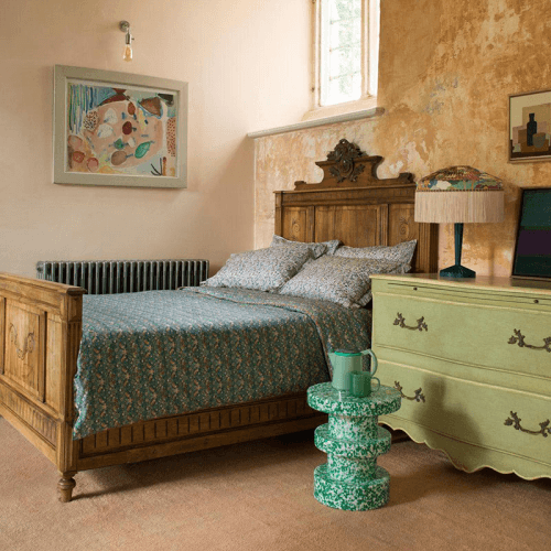 Image showing the Strawberry Thief Duvet Set, Super King, Green product.