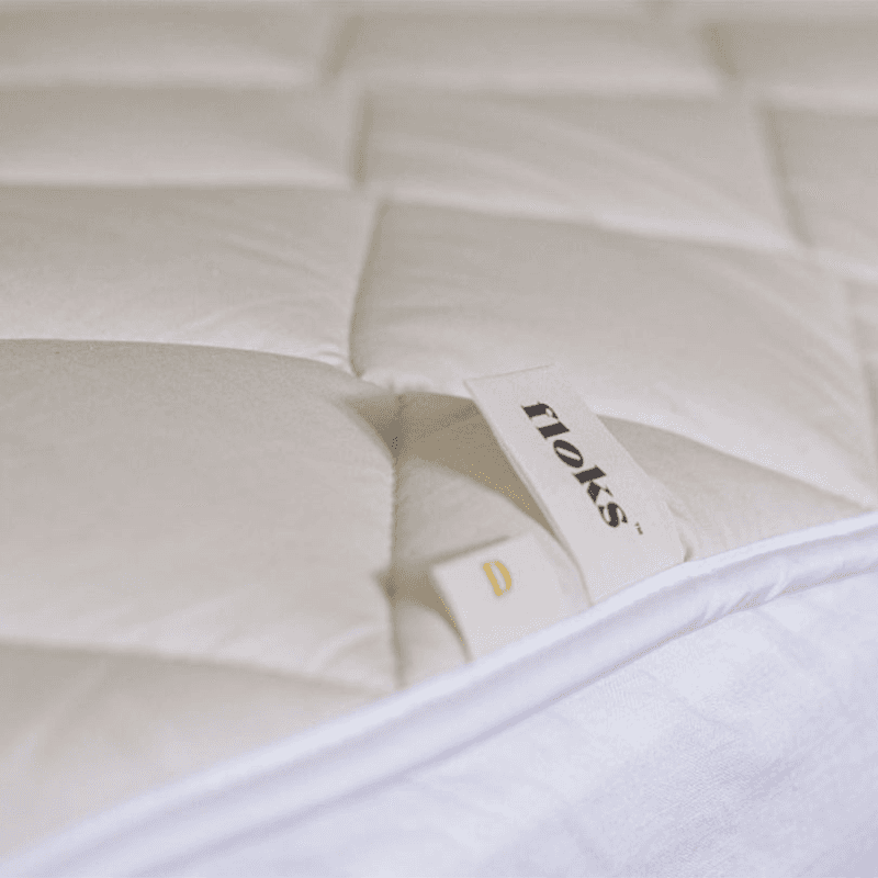 Luxury Deep Fill Organic Wool Mattress Topper, King, Ecru