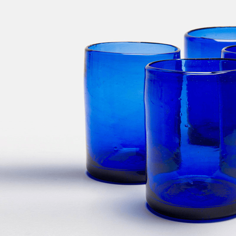 Zomi Set of 4 Tumblers, H10.5cm, Dark Blue