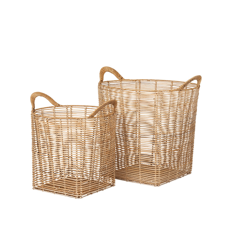 Safi Rattan Basket, Natural, Natural