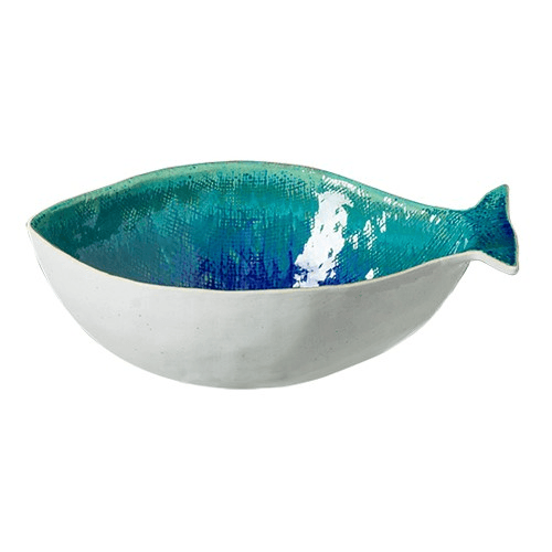 Image showing the Dori - Sea Bream Serving bowl, 30cm, Atlantic Blue product.