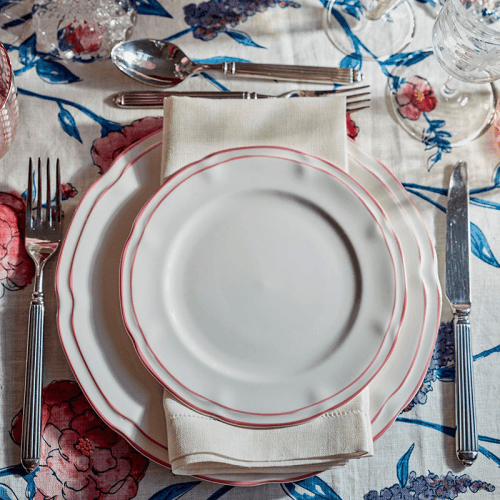 Image showing the Provence Set of 4 Dinner Plates, D26cm, Pink product.