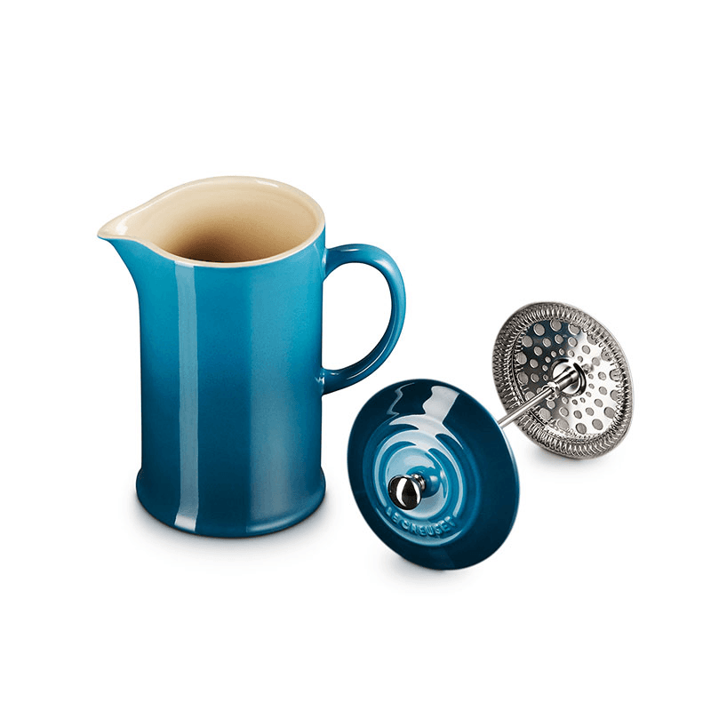 Stoneware Cafetiere, 1L, Deep Teal