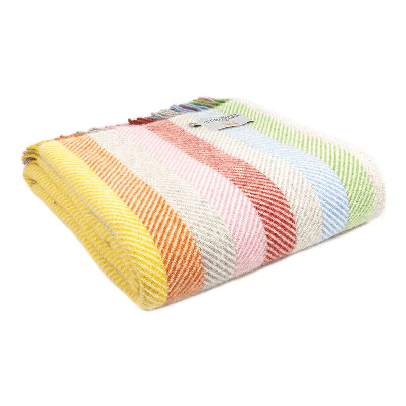 Stripe Throw, 150 x 183cm, Rainbow Grey