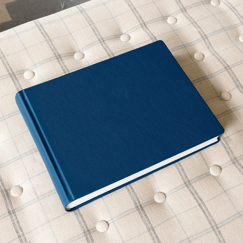 Image showing the Luxury Leather Landscape Photo Album, 30.5 x 39cm, Marine Blue product.