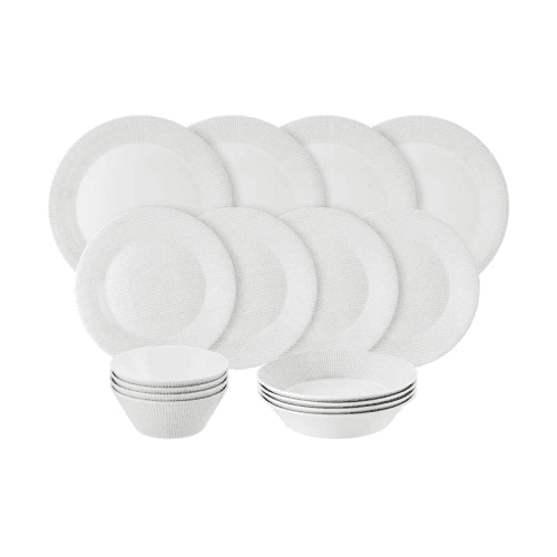 Image showing the Pacific Dots 16 Piece Dinnerware Set, Stone product.