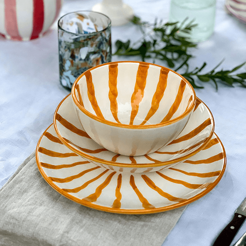 Wave 3 Piece Dinner Set, Sunglow