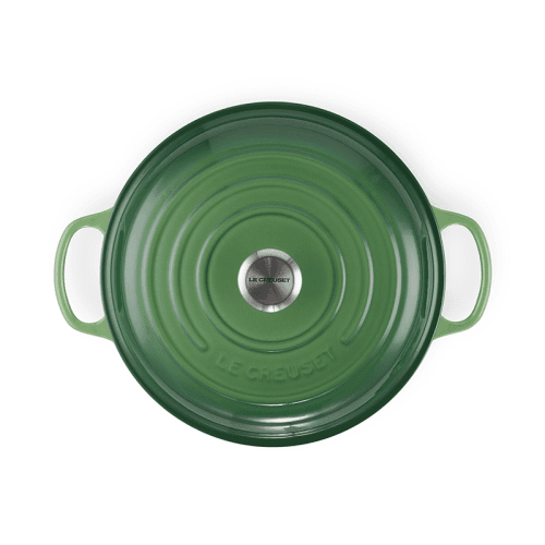 Image showing the Signature Cast Iron Shallow Casserole, 30cm, Bamboo product.