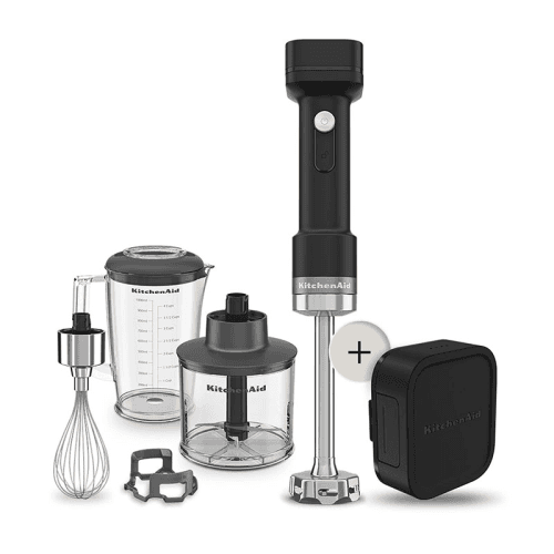 Image showing the Cordless Hand Blender Plus Accessories Battery Included, Matt Black product.