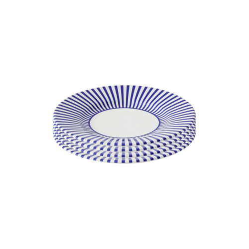 Image showing the Stecatto Set of 4 Salad Plates, D22cm, White and Blue product.