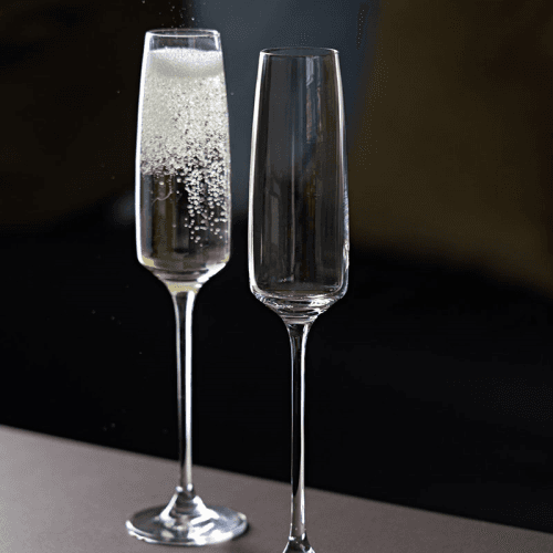 Image showing the Mrs & Mrs Elevate Set of Two Flutes, 170ml, Clear product.