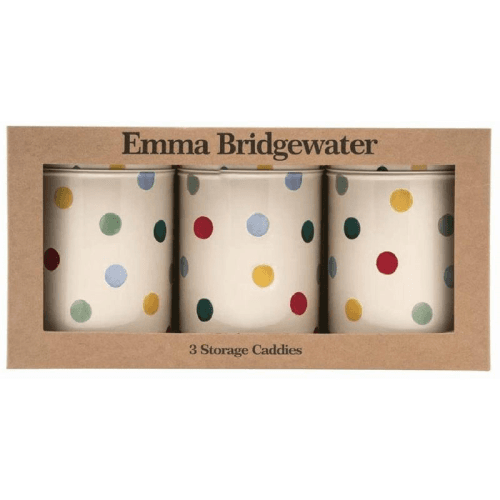 Image showing the Polka Dot Set 3 Caddies, 11cm x 32cm x 15cm product.