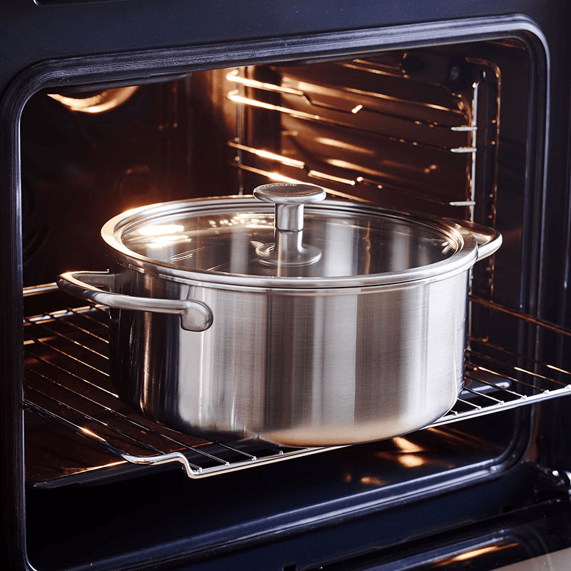 MultiPly Stainless Steel Casserole with Lid, 24cm, Silver