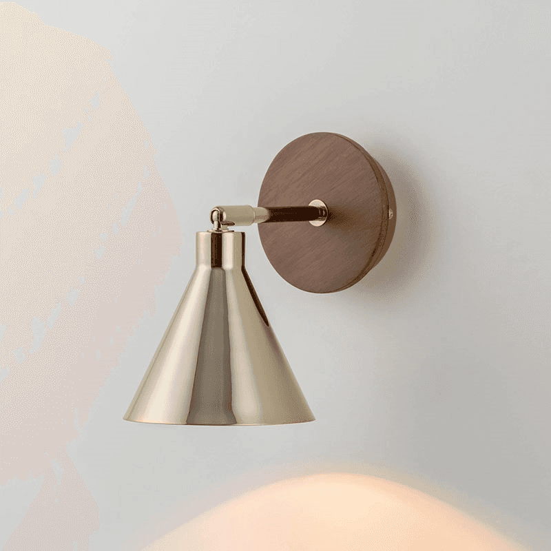 Cone Wall Light, H13.5cm, Brass
