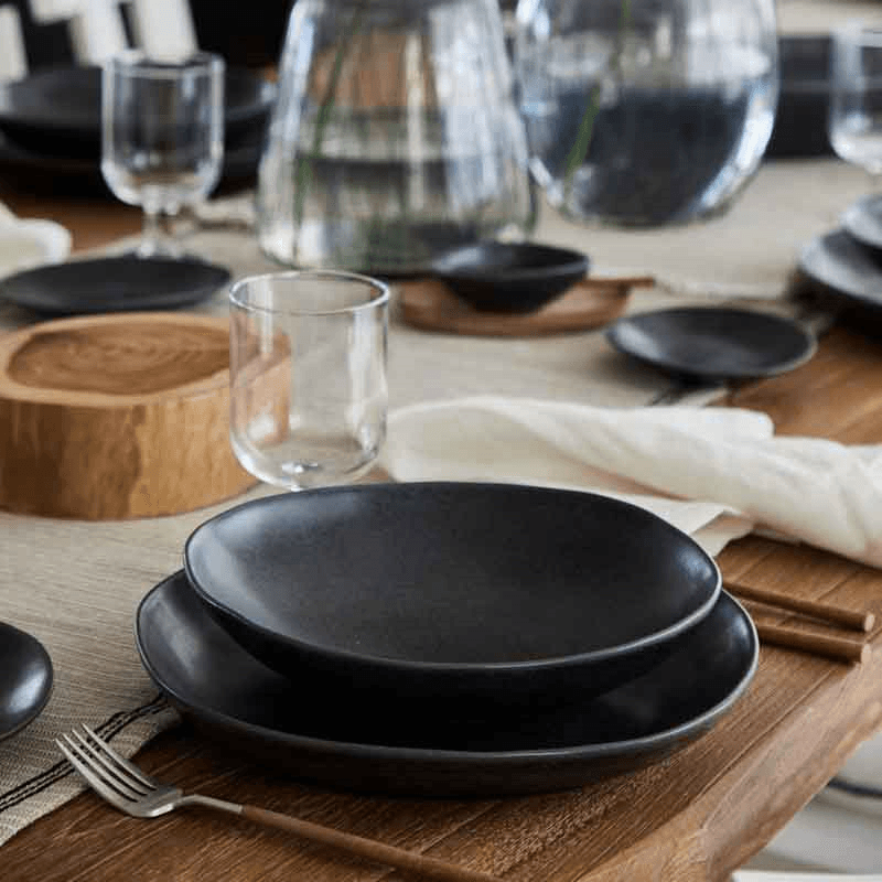 Livia Set of 6 Pasta Bowls, D23cm, Matte Black