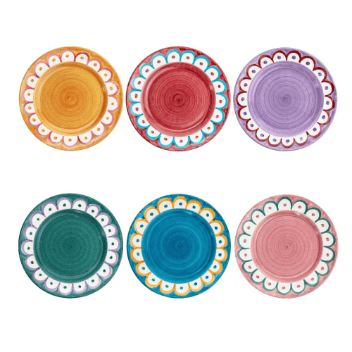 Image showing the Scallop Set of 6 Dinner Plates, D25.5cm, Mutli product.