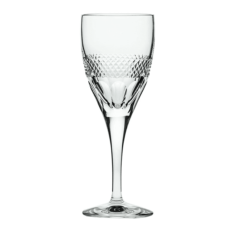 Diamonds Set of 2 Wine Glasses, 280ml, Clear