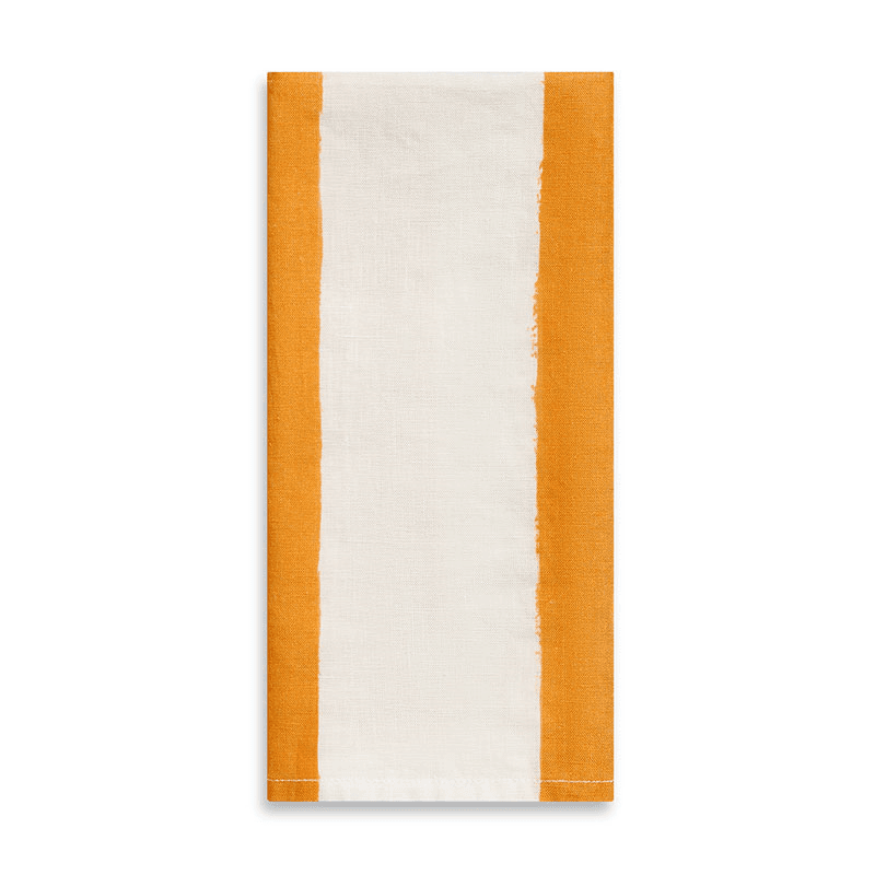 Stripe Linen Napkin, 50cm x 50cm, Orange