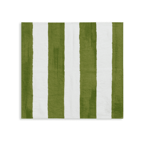 Image showing the Stripe Linen Napkin, 50cm x 50cm, Avocado Green product.