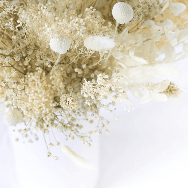 Hand-Tied Large Bouquet, Natural Whites, Ecru