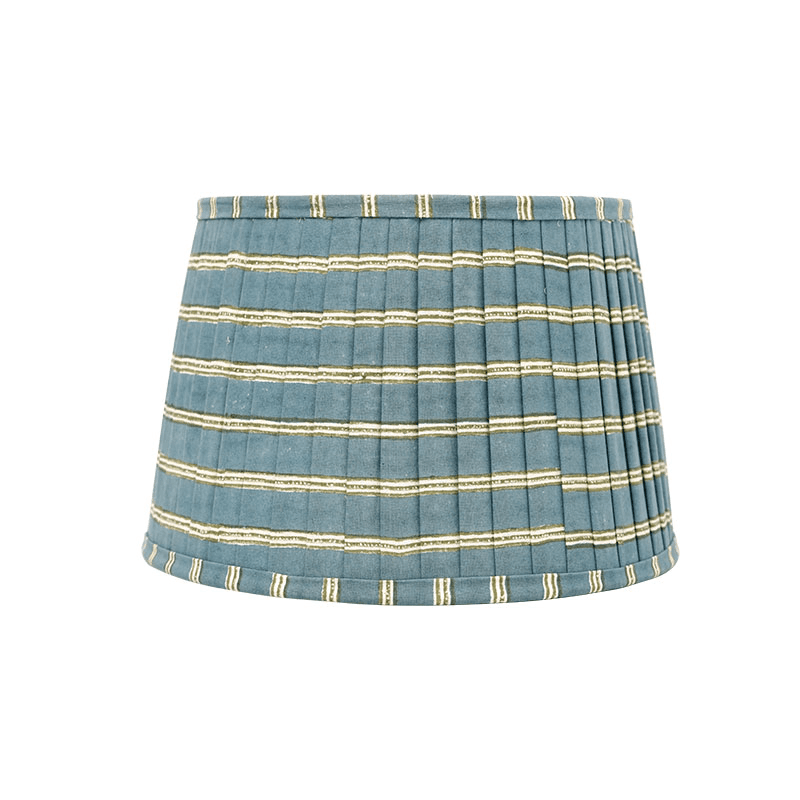 Edo Pleated Shade, D30cm, Blue & Sage Green
