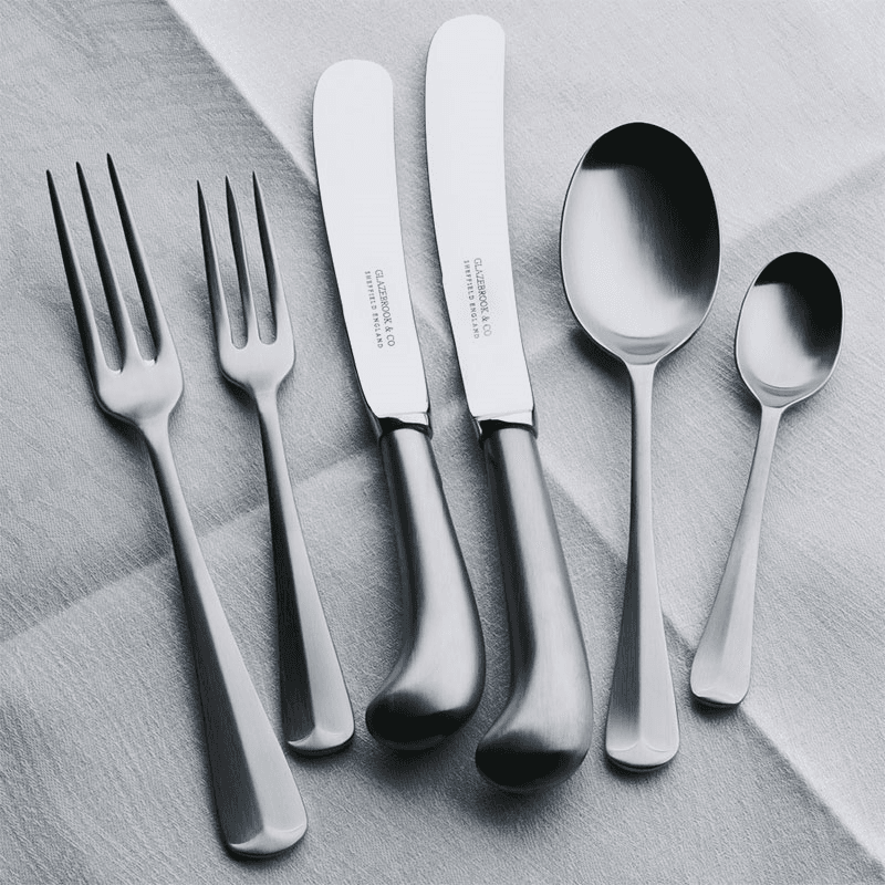 7-piece Place Setting, Rattail & Pistol, Stainless Steel, Mirror Finish