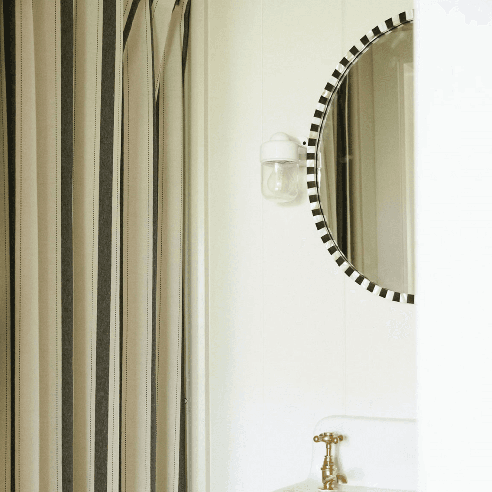 Oval Pearl Mirror, H60cm x W50cm, Brown