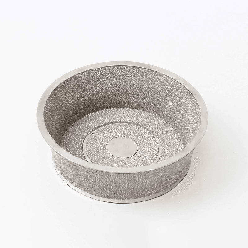 Wine Bottle Coaster, D16cm, Barley Shagreen