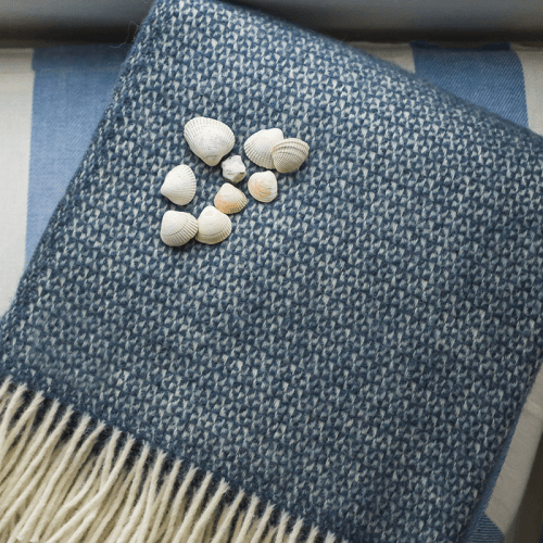 Image showing the Illusion Throw, 150 x 183cm, Blue Slate product.