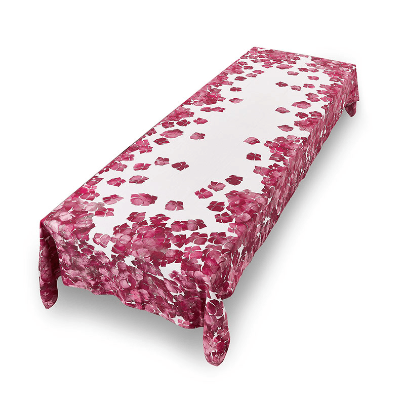 Hydrangea Linen Tablecloth, 250cm x 165cm, Pink