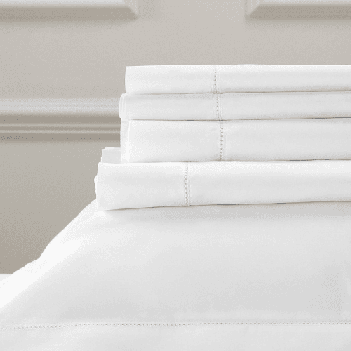 Image showing the Pimlico - 720 Thread Count Egyptian Cotton King flat sheet, W275 x L275cm, White product.