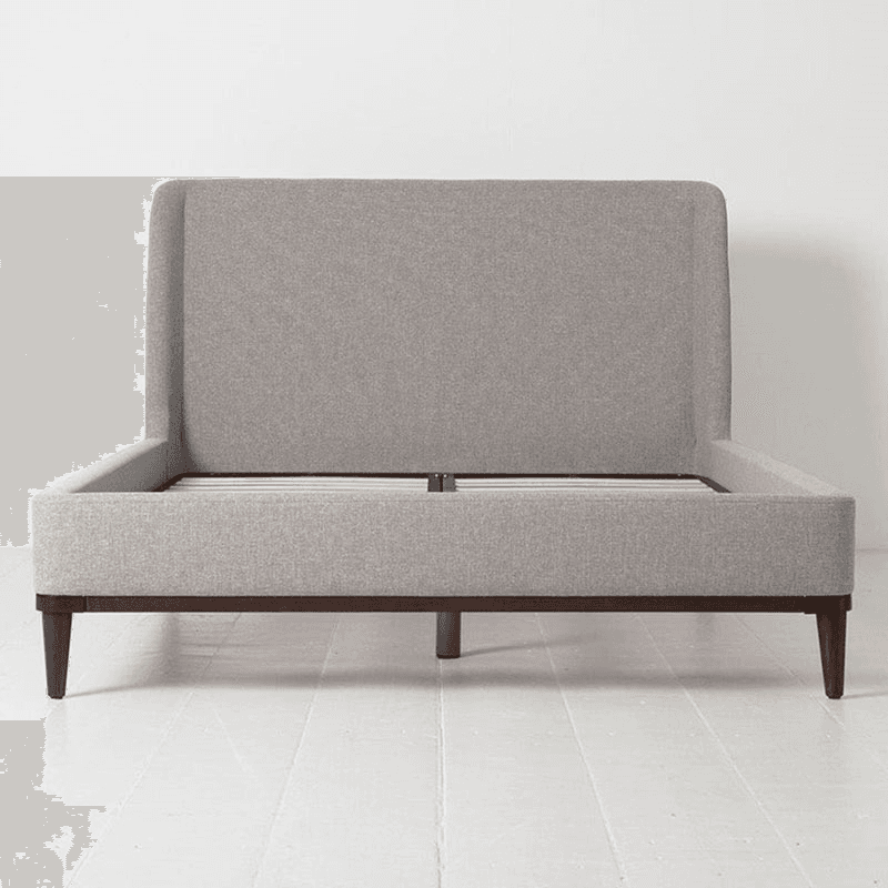 Bed 02 Linen Double Frame, Natural