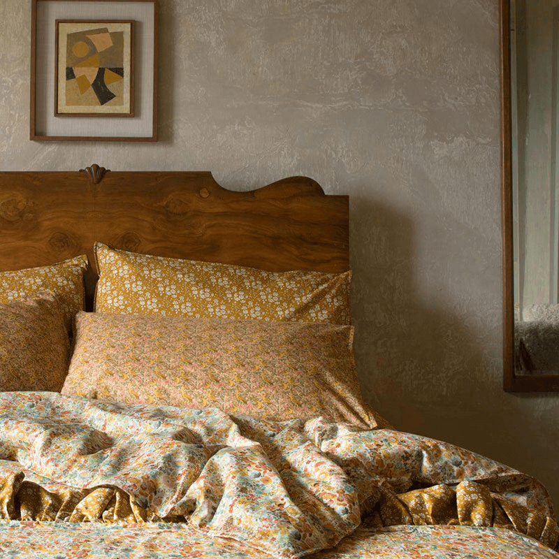 Capel Duvet Set, Double, Mustard