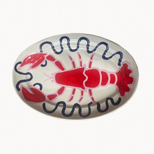 Image showing the Lobster Oval Platter, L41 x W29cm, Red product.