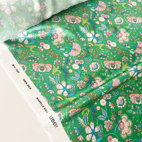 Image showing the Mabelle Hall Pair of Silk Pillowcases, Single, Green product.
