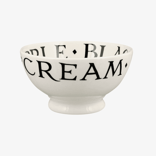 Image showing the Black Toast French Bowl, D12.5cm, Cream product.