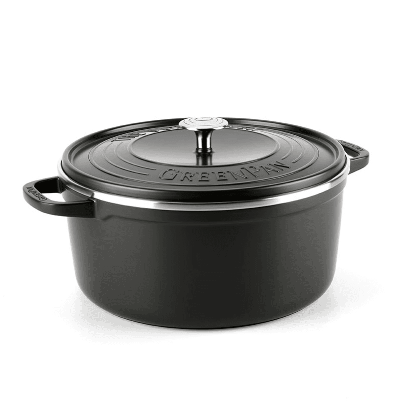 Featherweights Non-Stick Casserole with Lid, 28cm, Black