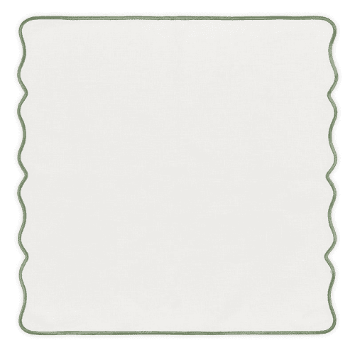 Image showing the Scalloped Linen Dinner Napkin, Artichoke, 50cm, Artichoke product.
