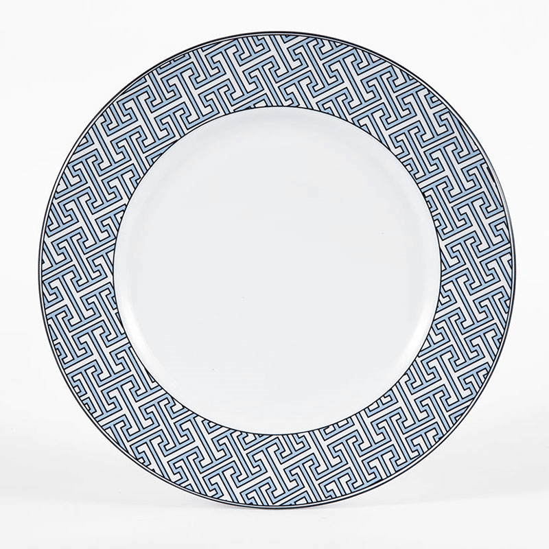 Maze Set of 2 Dinner Plate, D26cm, Cornflower Blue