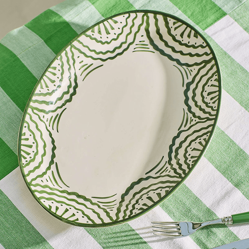 Ondas Serving Platter, L36 x W26.5cm, Green