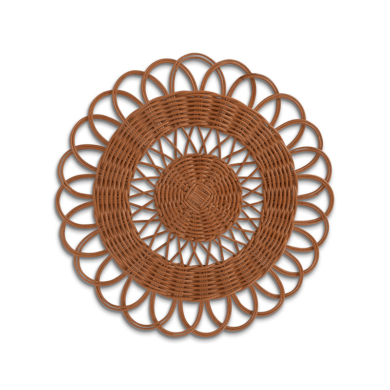 Rattan Placemat, D38cm, Natural Rattan