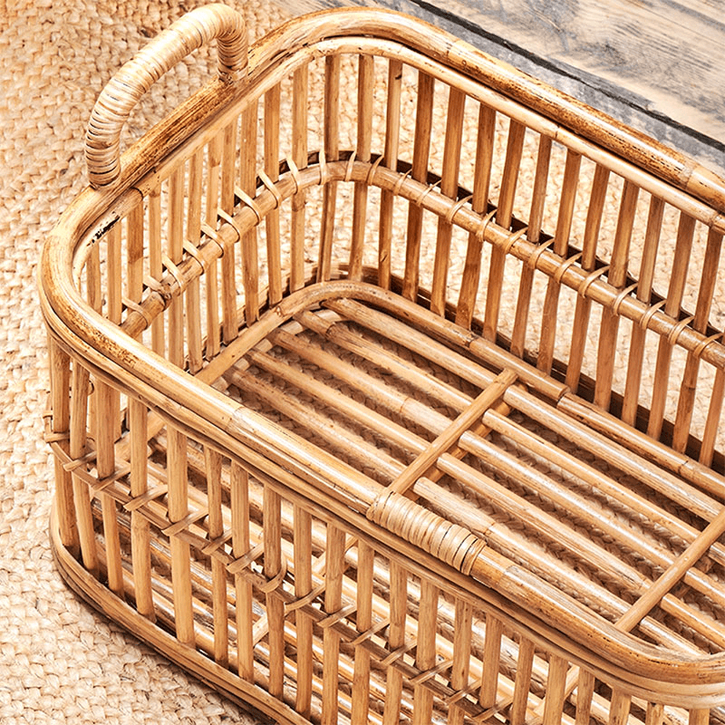 Rammi Rattan Laundry Basket, H53cm, Natural