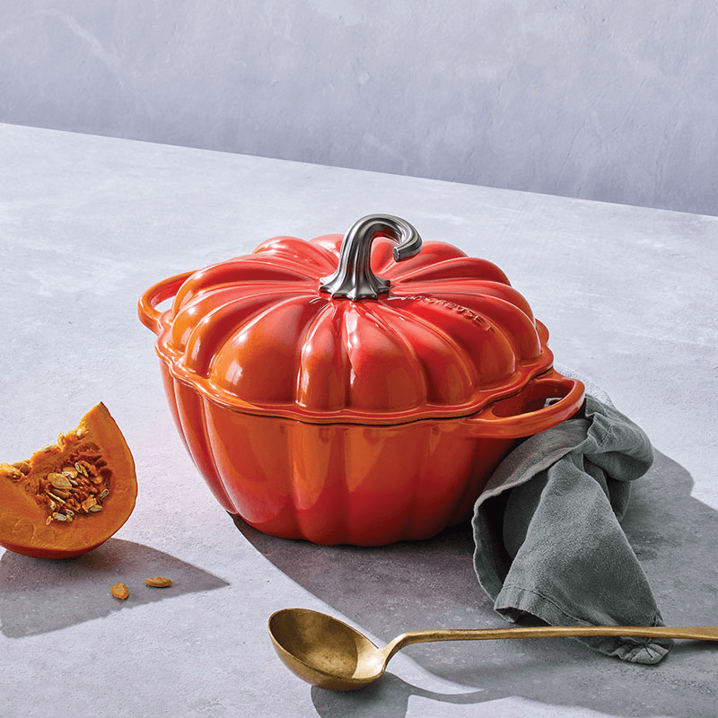 Signature Cast Iron Pumpkin Casserole, 24cm, Volcanic