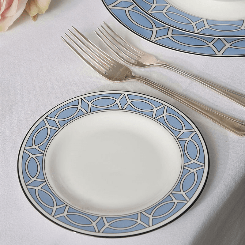 Loop Set of 2 Dinner Plate, D26cm, Cornflower Blue