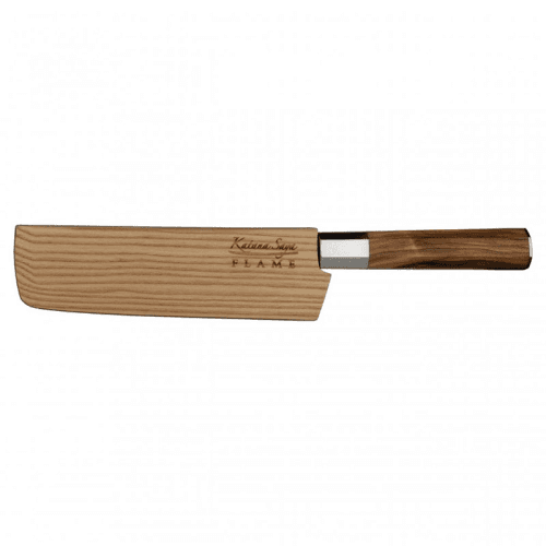 Image showing the Flame Nakiri Knife, 18cm, Olive Wood product.